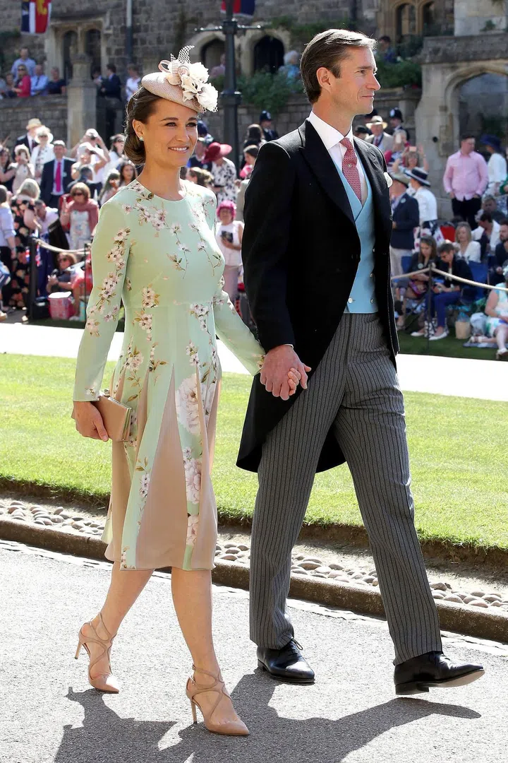 Pippa wears  the "Hepburn" dress by The Fold London. Photo: Getty