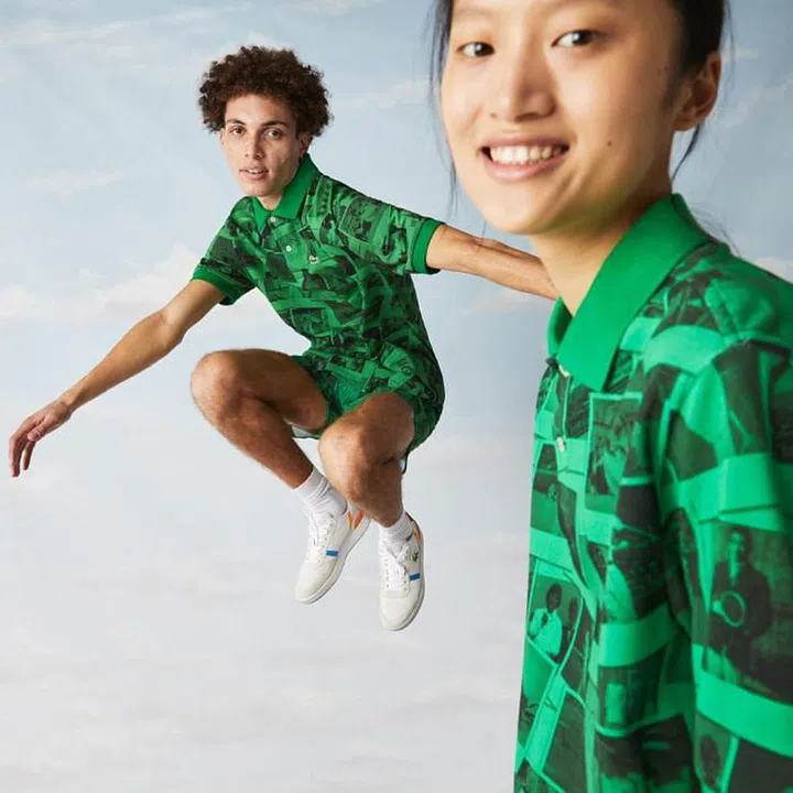Lacoste Live x Polaroid Unisex Loose Fit Print Polo