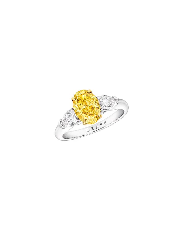 coloured gemstone engagement rings | graff yellow diamond