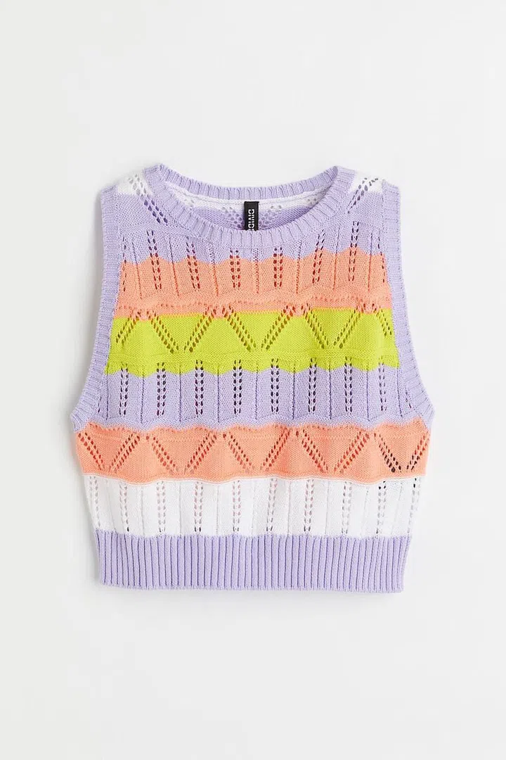 Pointelle-Knit Sweater Vest, $29.95, H&M