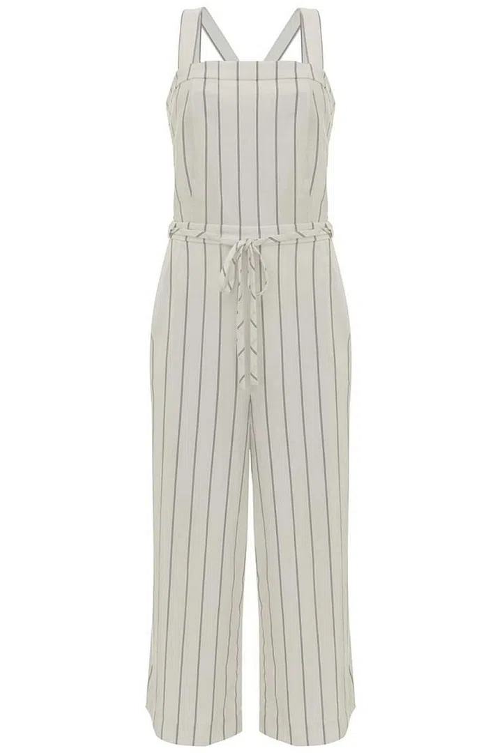 Mint Velvet's stripe wide-leg jumpsuit is ideal for the less formal wedding; dress it up with heels and a clutch. 