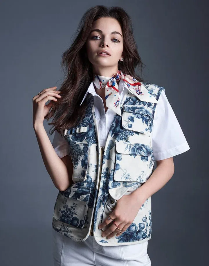 Linen vest, Sabyasachi X H&amp;M. Silk twilly, Hermès. Cotton shirt, Sandro. Cotton trousers,  Kate Spade New York. Crystal earrings;  crystal rings, Swarovski. 

Photo: Wee Khim