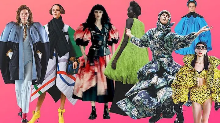 Photos (from left): Louis Vuitton, Loewe, Alexander McQueen, JW Anderson, KENZO, Patou and Dolce&Gabbana