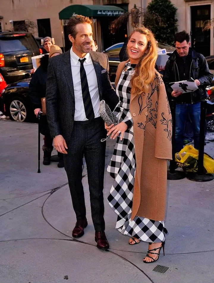 NEW YORK, NY - MARCH 21:  Blake Lively and Ryan Reynolds arrive at the Guggenheim for a movie premiere on March 21, 2018 in New York City.  (Photo by Gotham/GC Images)