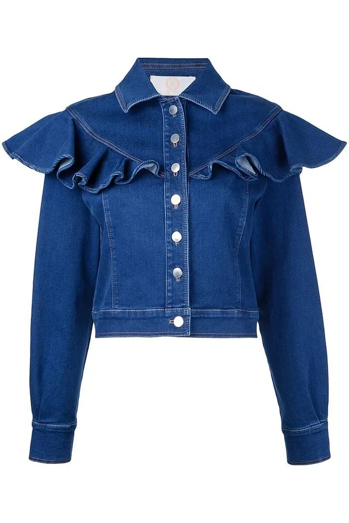 Denim jacket, £796.81, Sara Battaglia at Farfetch
