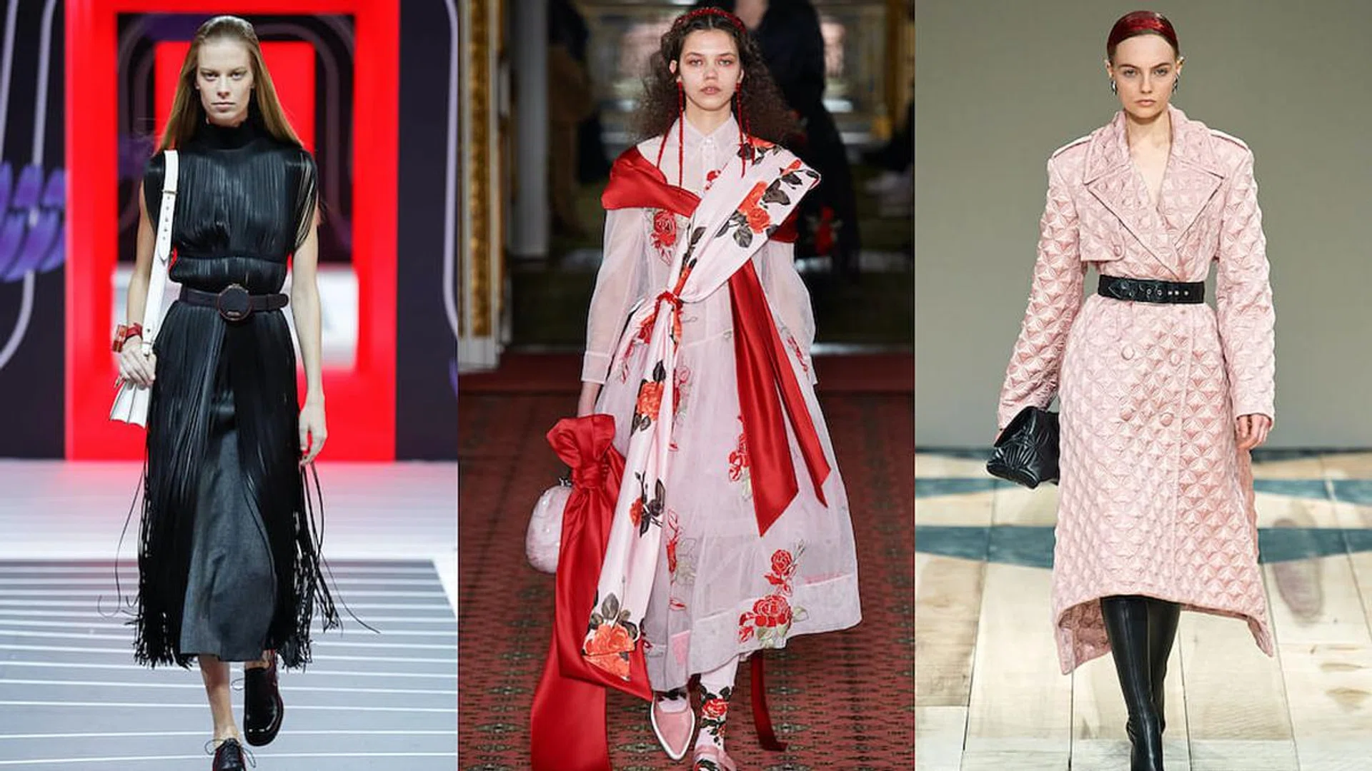 From left: Prada, Simone Rocha and Alexander McQueen