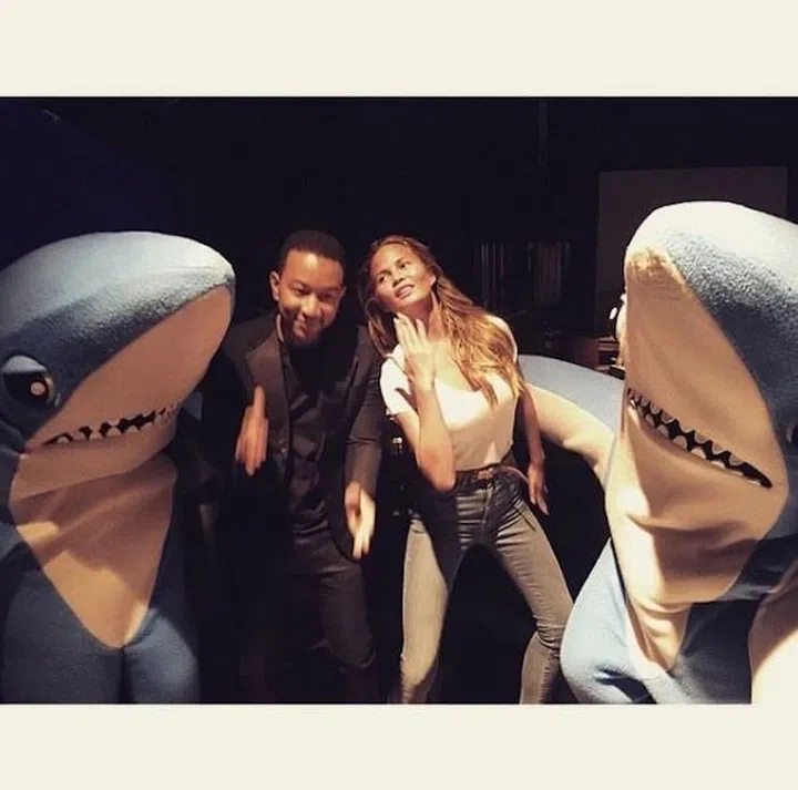 Embracing their inner Left Shark. Photo: Instagram