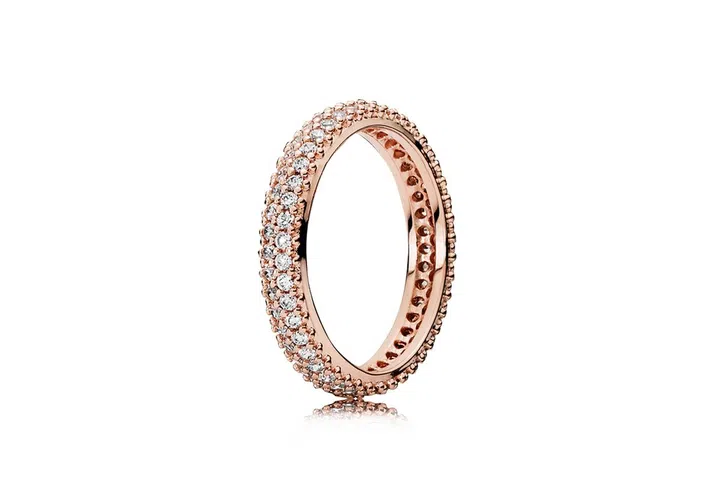 Opulent Allure PANDORA Rose ring with cubic zirconia, $249