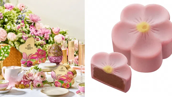 Sakura Strawberry White Chocolate Praline at Godiva