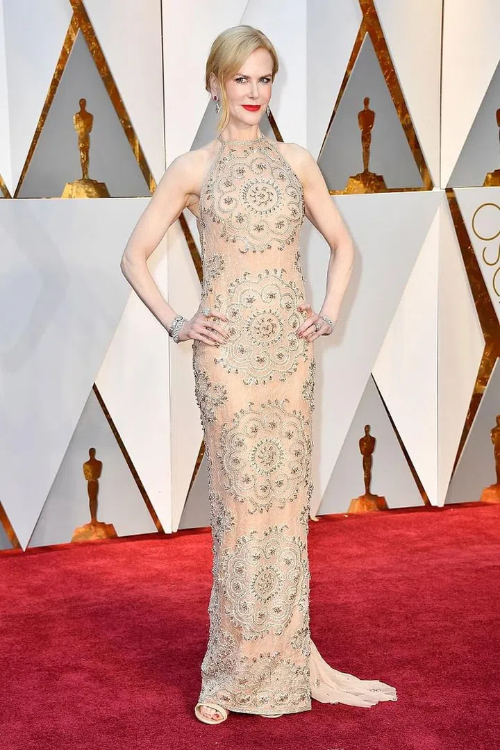 in Armani Privé. Photo: Getty 