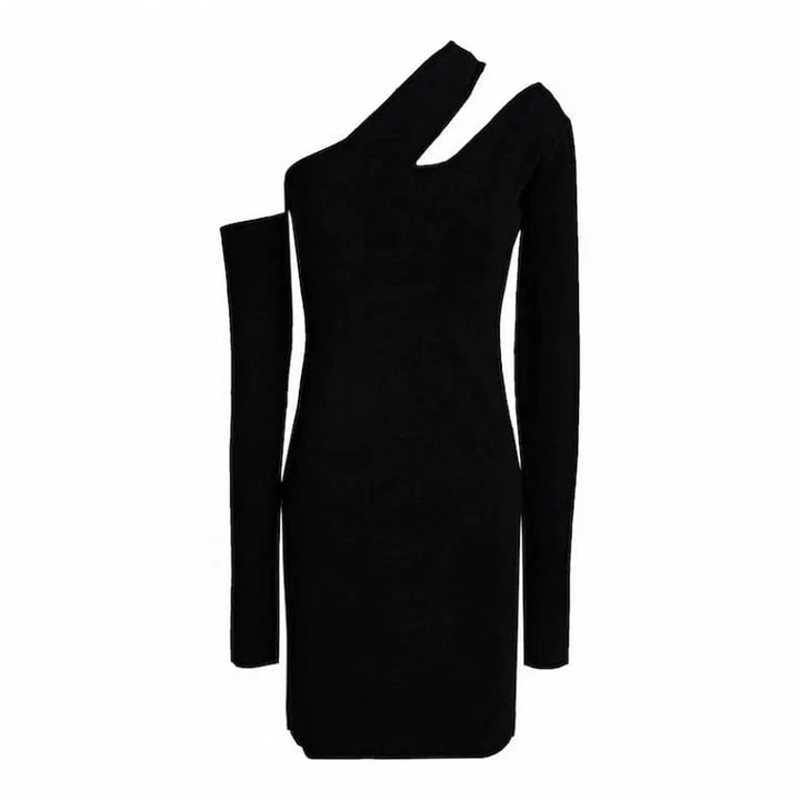 Cutout Ribbed-Knit Mini Dress, $248, Nanushka at The Outnet
