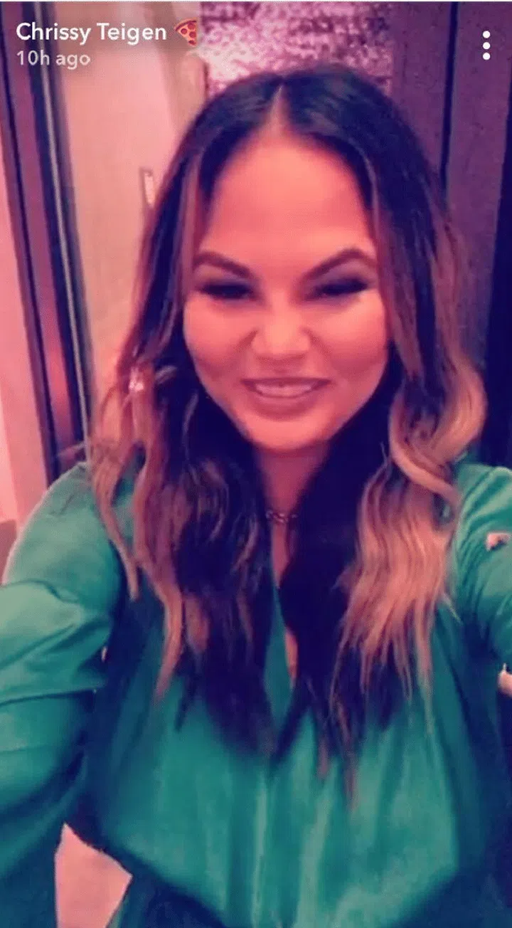 Photo: Chrissy Teigen/Snapchat