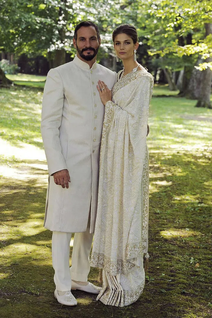 American supermodel Kendra Spears was introduced to her groom, the eldest son of the Aga Khan IV, at the age of 26. The two were introduced by none other than Naomi Campbell, and were dating for only four months before Rahim proposed. The couple were married in 2013, and have since welcomed a son.

Photo: Getty