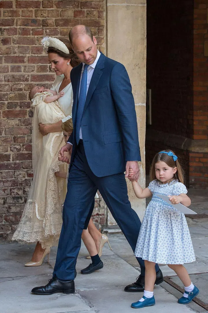 Following the service, the family headed to Clarence House for an afternoon of tea and cake, which will include a tier from Kate and William's wedding cake. Photo: Getty