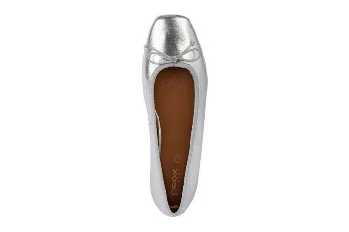 The Marsilea ballerina flats in silver, at $300. 