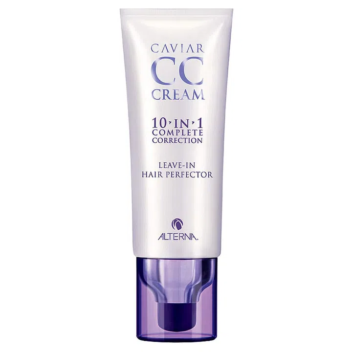 Infused with caviar extract and vitamin C, this sheer leave-in lotion fights frizz and free radicals for perfectly polished tresses.