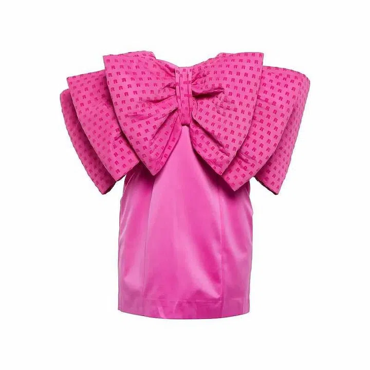 Natalie Off-shoulder Satin Minidress, $356, Rotate Birger Christensen at Mytheresa