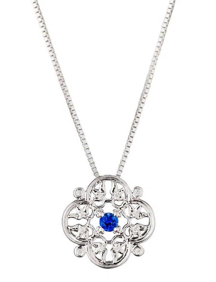 Floral Sapphire pendant, $850