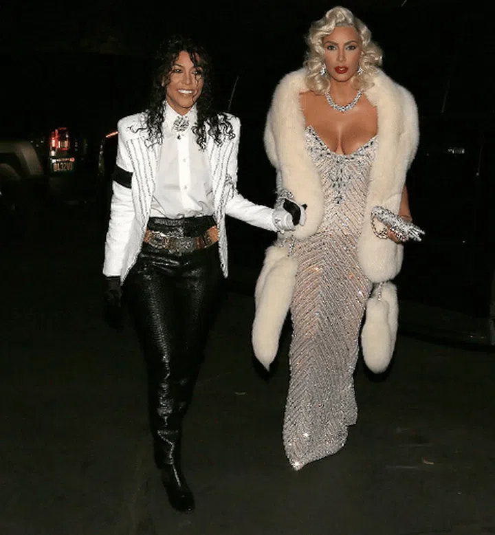 as Michael Jackson and Marilyn Monroe. Photo: Instagram @KourtneyKardashian