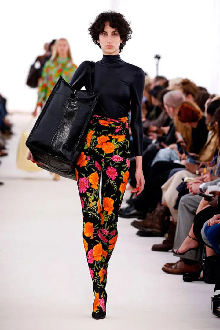 Demna Gvasalia's second collection for Balenciaga got everyone talking yet again, as he made fetishism his key influence - think a lot of spandex. However, it was the oversized shopper bags that are destined to be the brand's new-season commercial hit - practical and chic.