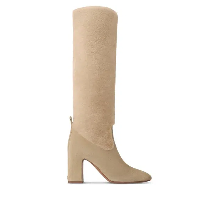 Christmas gift guide 2024 travel fashion Louis Vuitton cream suede leather boots
