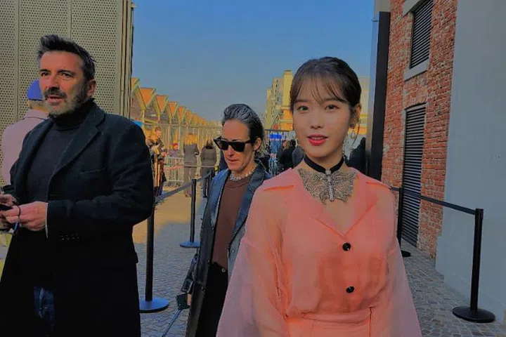 Korean singer-songwriter IU at Gucci's show.