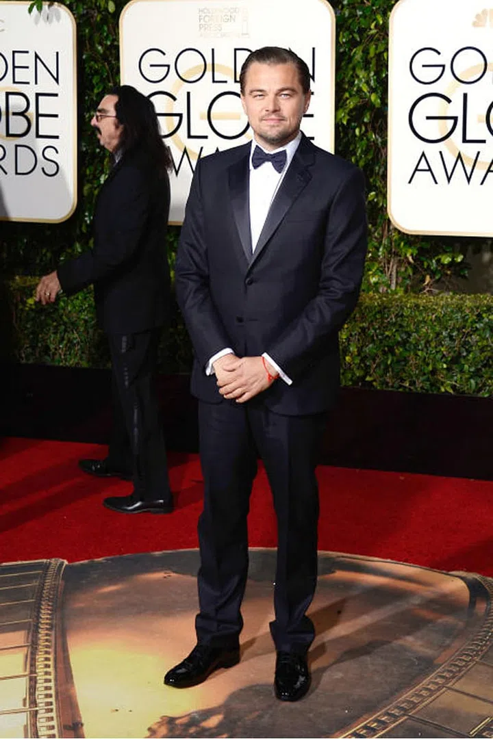 In Armani at the 2016 Golden Globes. Photo: Getty