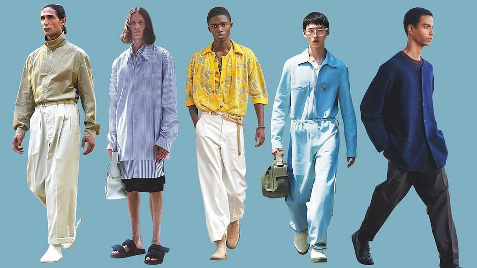 Photos (from left): Lemaire S/S 2022, Dries Van Noten S/S 2022, Hermès S/S 2022, Ermenegildo Zegna S/S 2022 and The Row S/S 2022