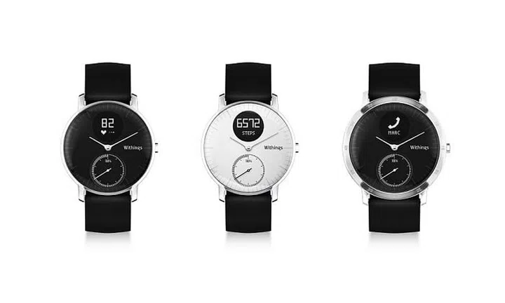 Part of the Nokia group, Withings makes this Steel HR, which combines the classic analog watch with a fully-featured connected activity tracker. A 25-day battery life eliminates the constant charging, and advanced heart-rate monitoring keeps track of all relevant health data. Withings Steel HR (36 mm, $180; 40 mm, $200), withings.com 