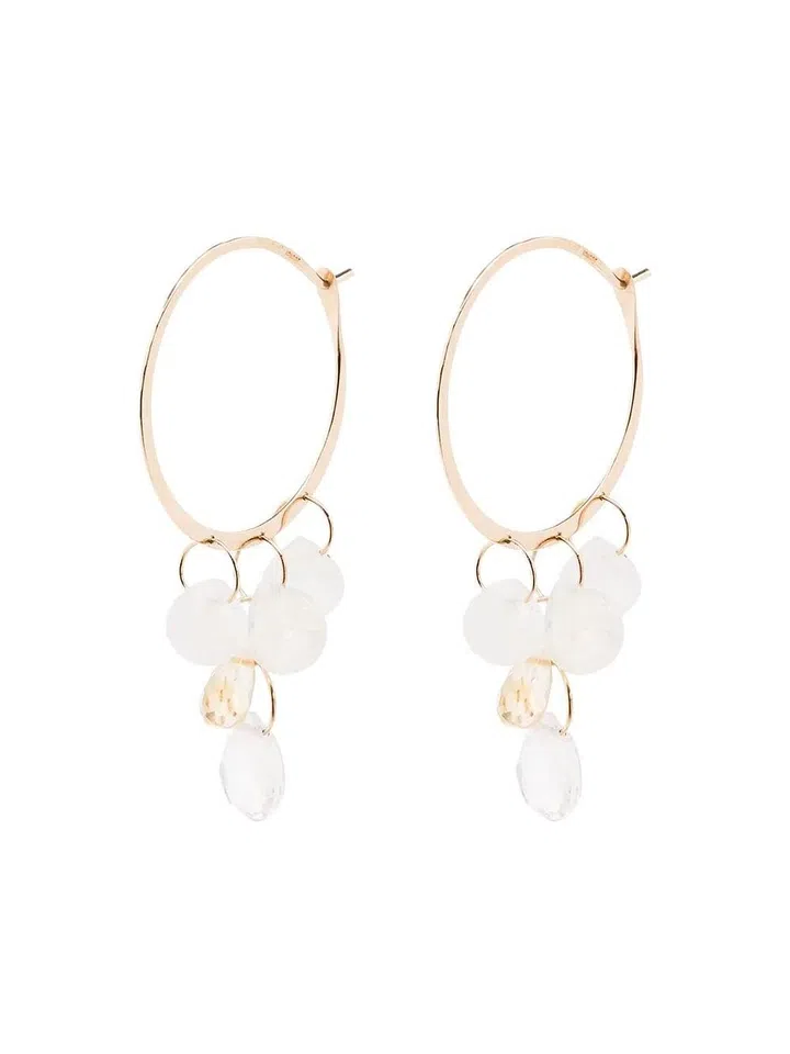 14kt Yellow Gold Sherbet Mix Hoop Earrings, $644, Melissa Joy Manning at Farfetch