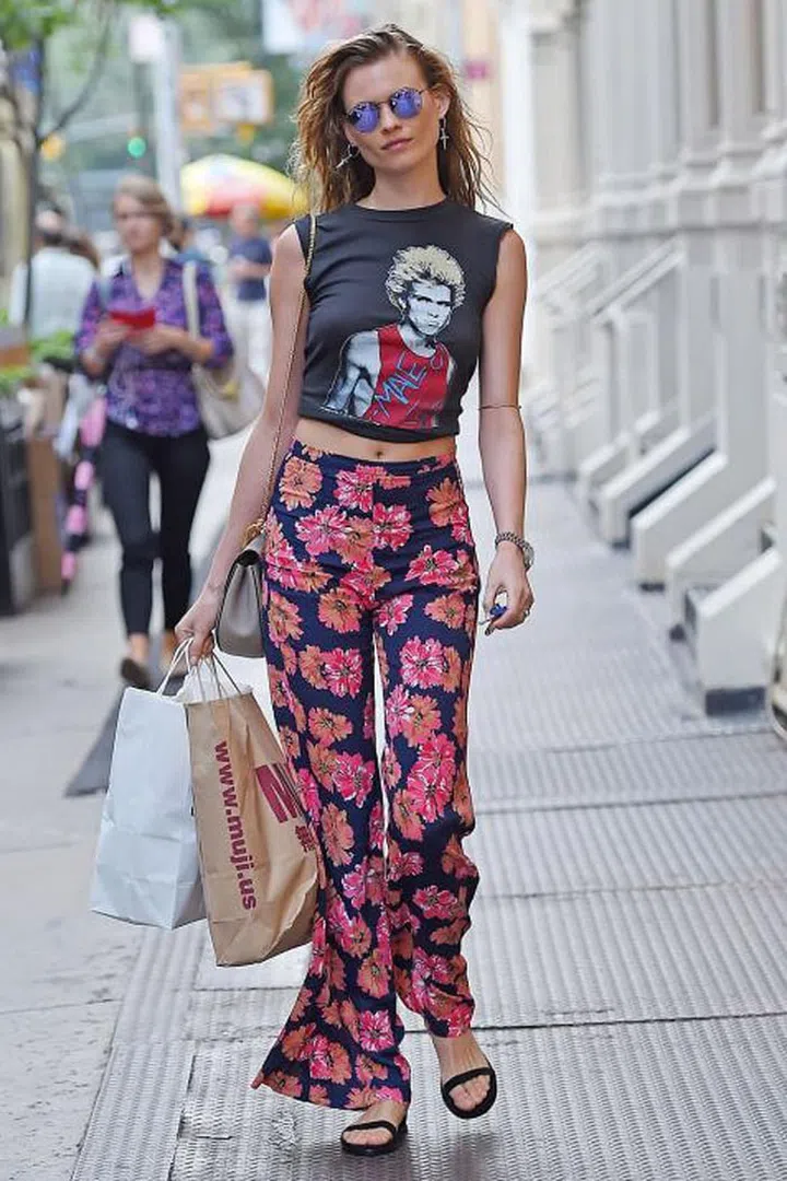 We love Behati Prinsloo's bold take on summer separates. Photo: Getty