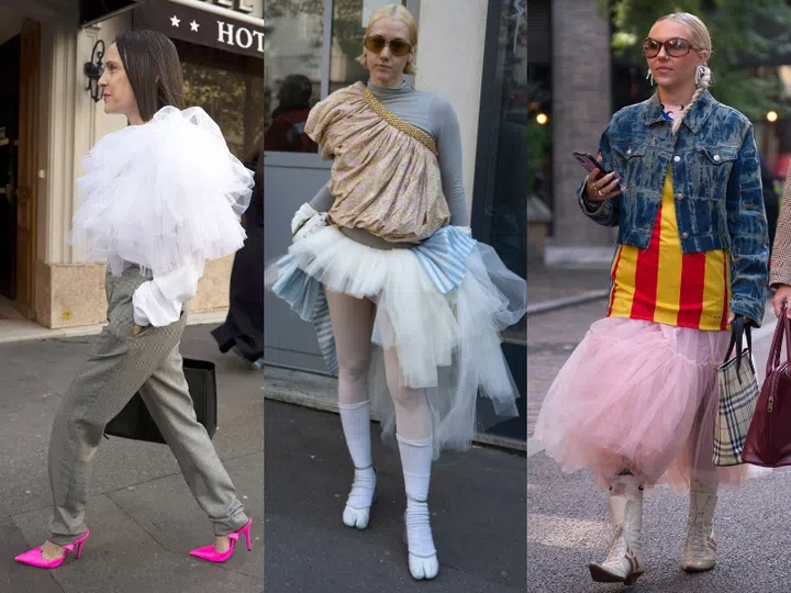 Spring Summer 2025 Street Style trends Tulle Tutu