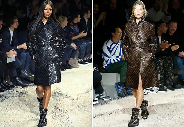 kate moss naomi campbell louis vuitton men's FW18 kim jones