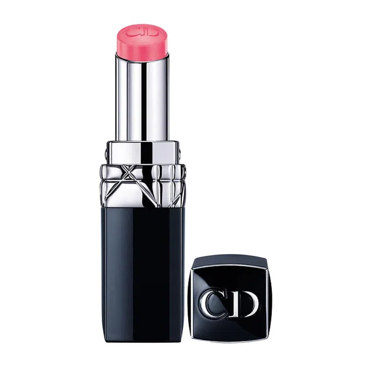 : Dior’s Rouge Dior Baume in 750 Rosebud, $48, combines lipcare ingredients, luminous colour and slide-resistant hold. In short, apply once and look fab throughout the day! 