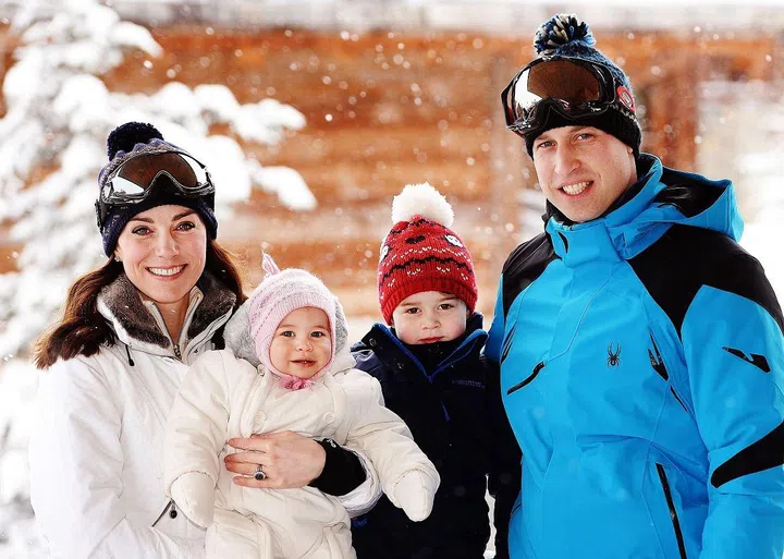 On a private ski trip in the French Alps. Photo: Getty 