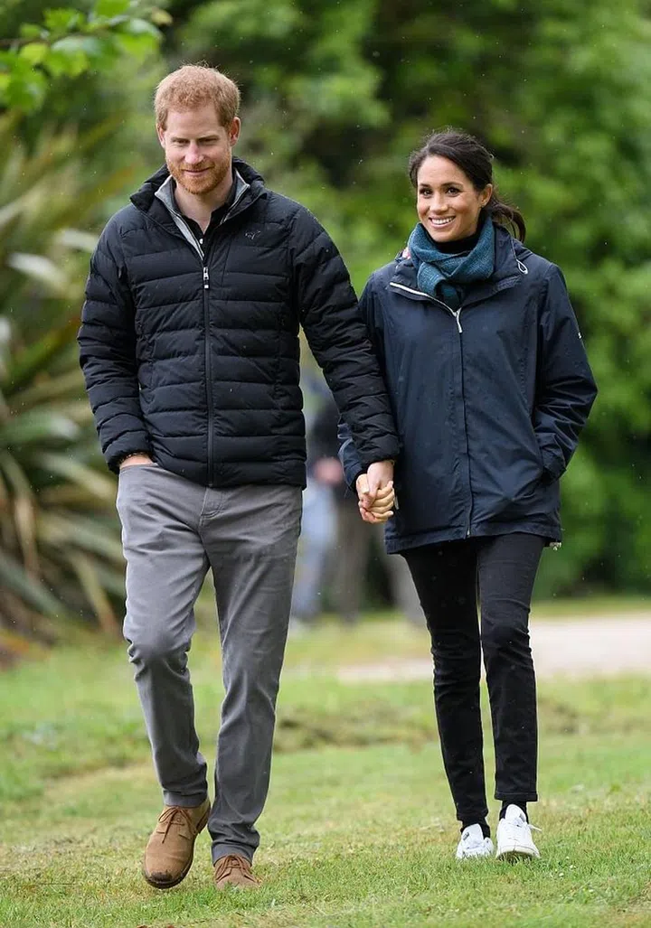 Meghan and Harry visit Abel Tasman National Park in New Zealand. Photo: Getty 