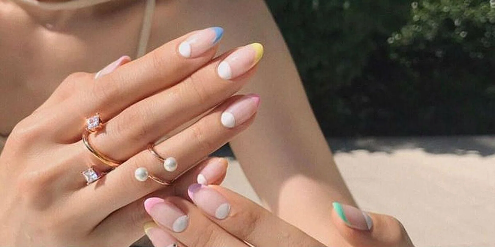 Half Moon Nail Art