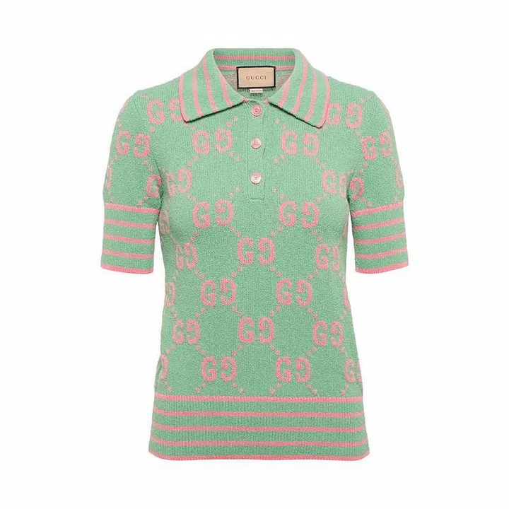 GG Cotton-Blend Jacquard Polo Top, $1,850, Gucci at Mytheresa