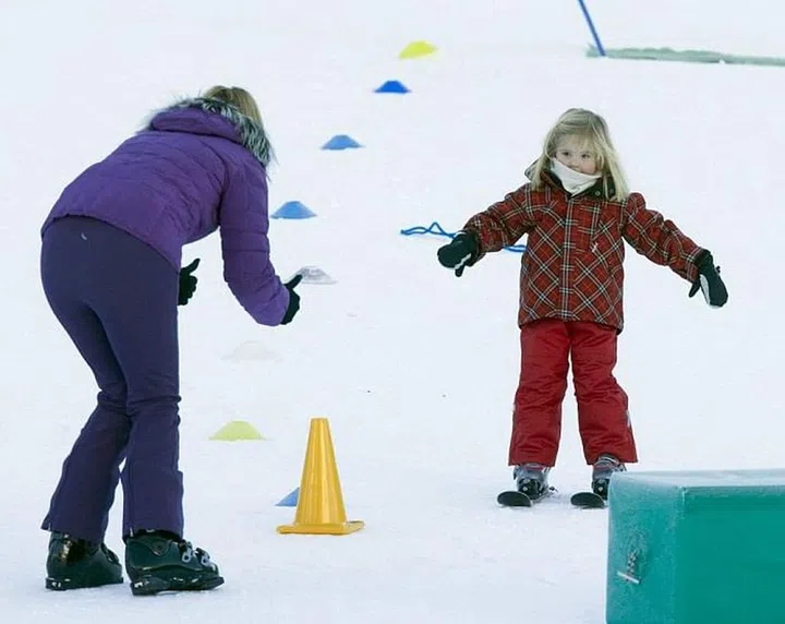 Crown Princess Maxima of Holland with her daughter on February 10, 2008. Photo: Getty 