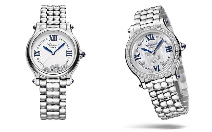Lucent Steel A223 and diamonds Happy Sport watch, Chopard