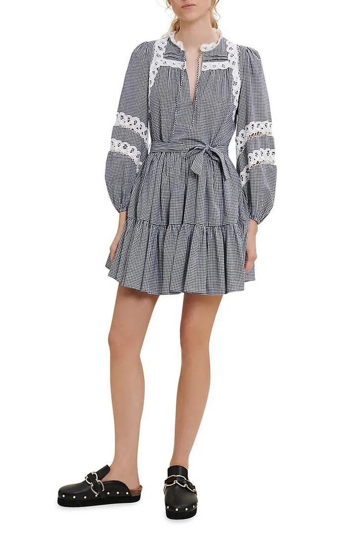 Ritchy Gingham Mini Dress, $575, Maje at Saks Fifth Avenue