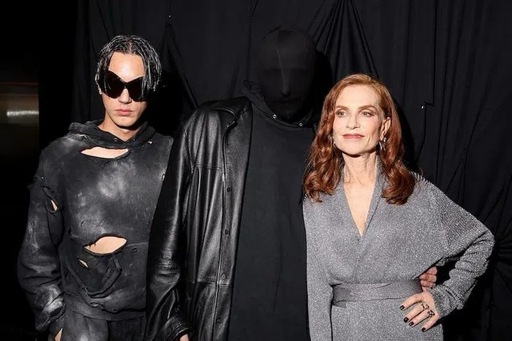 Bfrnd, Demna Gvasalia  and Isabell Huppert (Photo: Balenciaga)