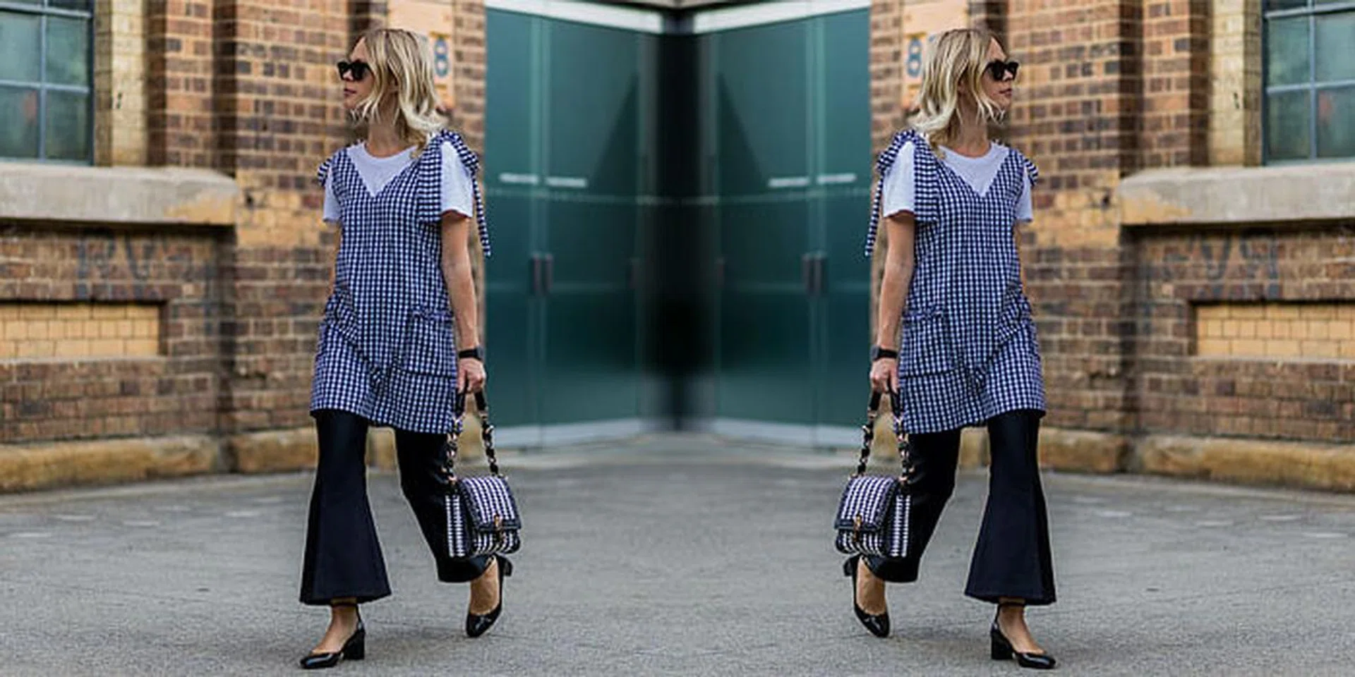 how to wear dress over pants