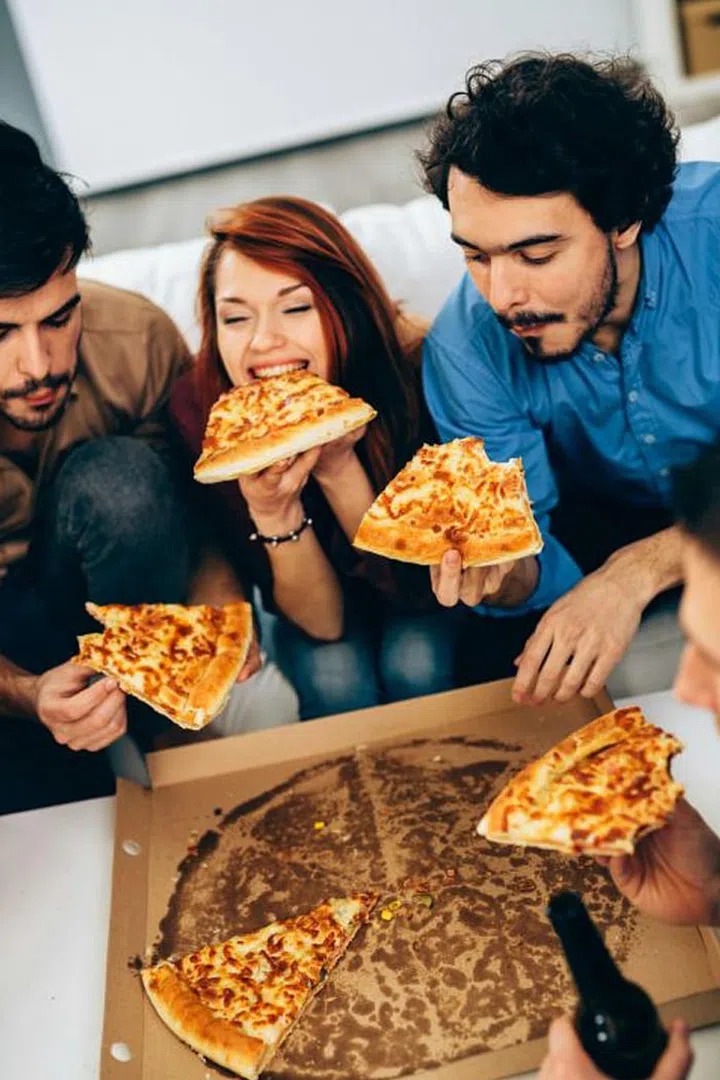 "One of the biggest mistakes I see women make is keeping pace with their husbands bite for bite," says Sass. And research supports her observations: One study found that women are more likely than men to adapt to the eating pace of their dinner companion, unconsciously taking cues of when to take another bite from the person across the table (so when he bites, you do too). And while we're all for a woman who can hold her own in a BBQ eating contest, if you eat like him all the time, you'll reach his goal weight instead of your own. Another tip: Fill your plate first. Researchers found that when eating family style, people were more likely to load up if the first person took a heaping portion. Photo: Getty