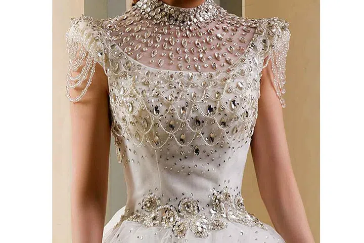 When the jeweller Martin Katz teamed up with the dressmaker Renee Strauss, the product was always going to be something special. In fact, at £7.5 million, it became the most expensive wedding dress in history – incorporating more than 150 carats of diamonds.