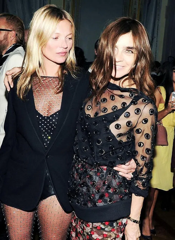 The supermodel wore a crystal studded Saint Laurent body stocking to a CR Fashion Book party in 2013. Photo: Getty 