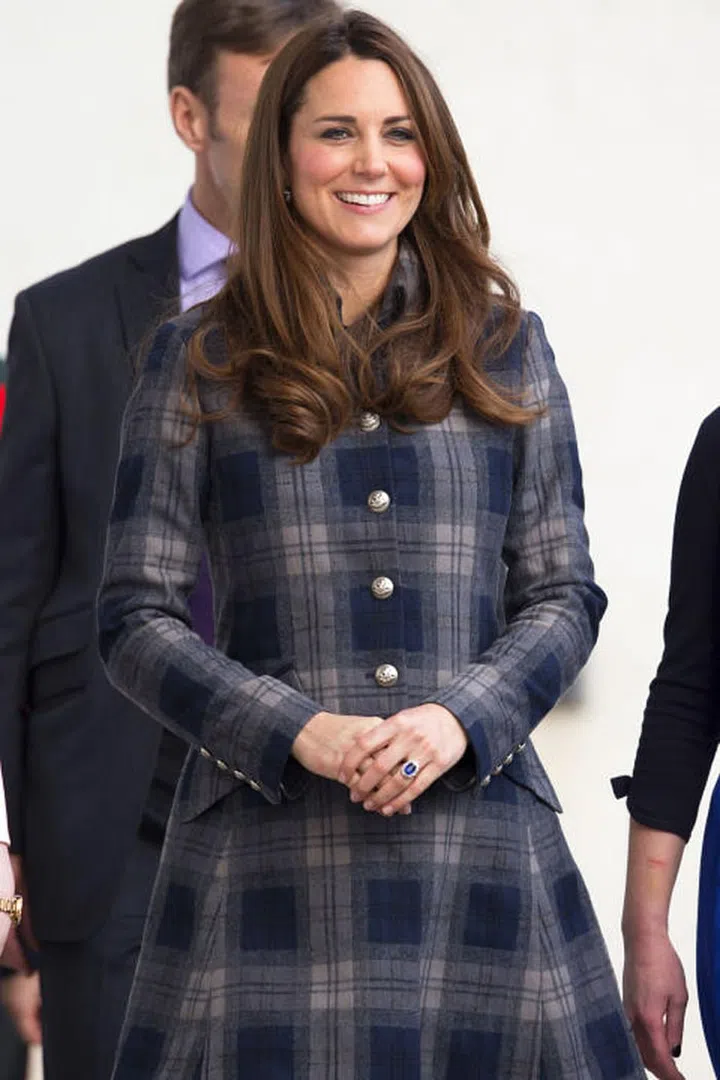 Kate Middleton also loves bundling up in plaid once the weather cools off.