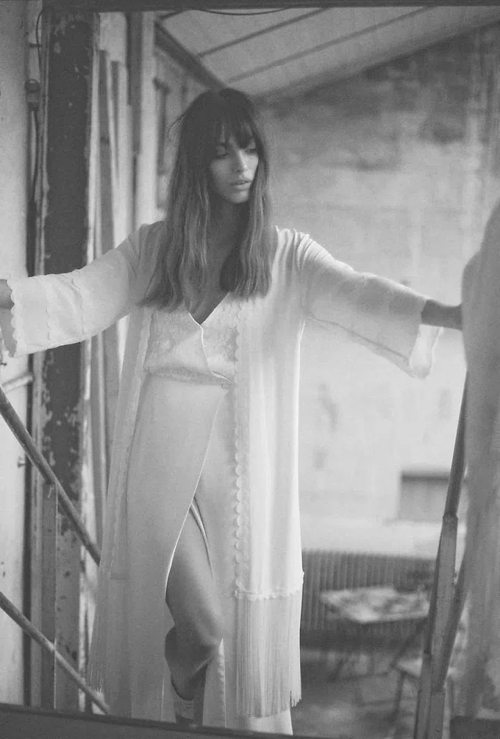 There's a new wave of gamine, Parisian cool sweeping the bridal world and key names on this list like Rime Arodaky, Donatelle Godart, Laure de Sagazan and Elise Hameau are at its helm. Elise is probably most definitively festival-chic of this new wave of bridal Frenchie it-girls, with her effortless slips, kimono jackets and knits in tow. For those who may brand her as too boho, note that her line has elements of edge–the designer tends to pair all of her looks with bed-headed hair, a French fringe and stiletto lace booties.