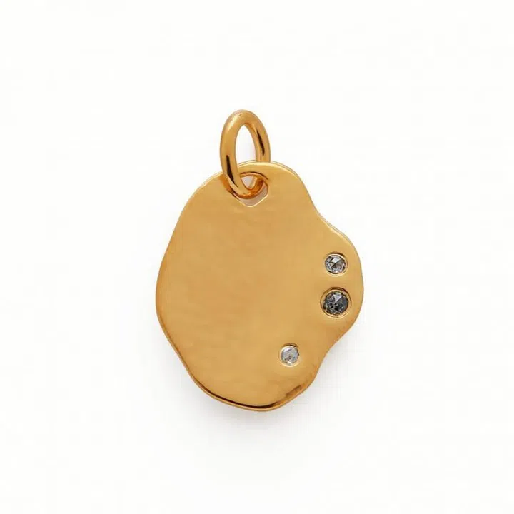Galaxy Diamond Pendant Charm (18ct Gold Plated Vermeil), $295
