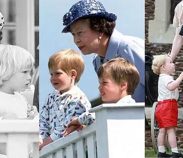 Queen Elizabeth and Grandchildren